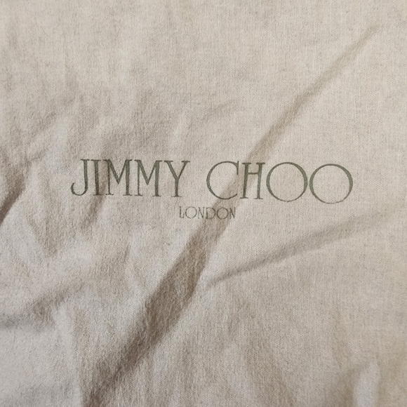 Jimmy Choo Black and Cream Patterned Canvas Leather Hobo Bag Brass Snake - Picture 4 of 7